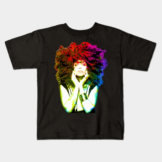 Erykah Badu RNB Watercolor Kids T-Shirt by BLACKLEAF